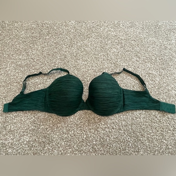 Victoria’s Secret 34DD Uplift Semi Demi Dark Green - Picture 2 of 7